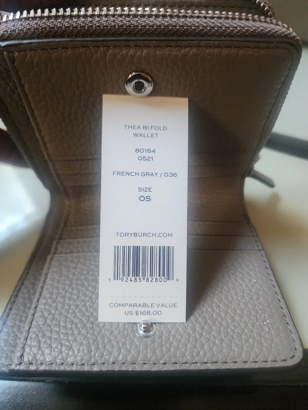 Tory Burch Pebbled Leather Compact Crossbody in Mauve Lavender